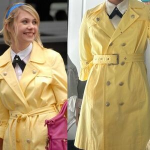 ASO on gossip girl Jenny Humphrey yellow Michael kors coat med